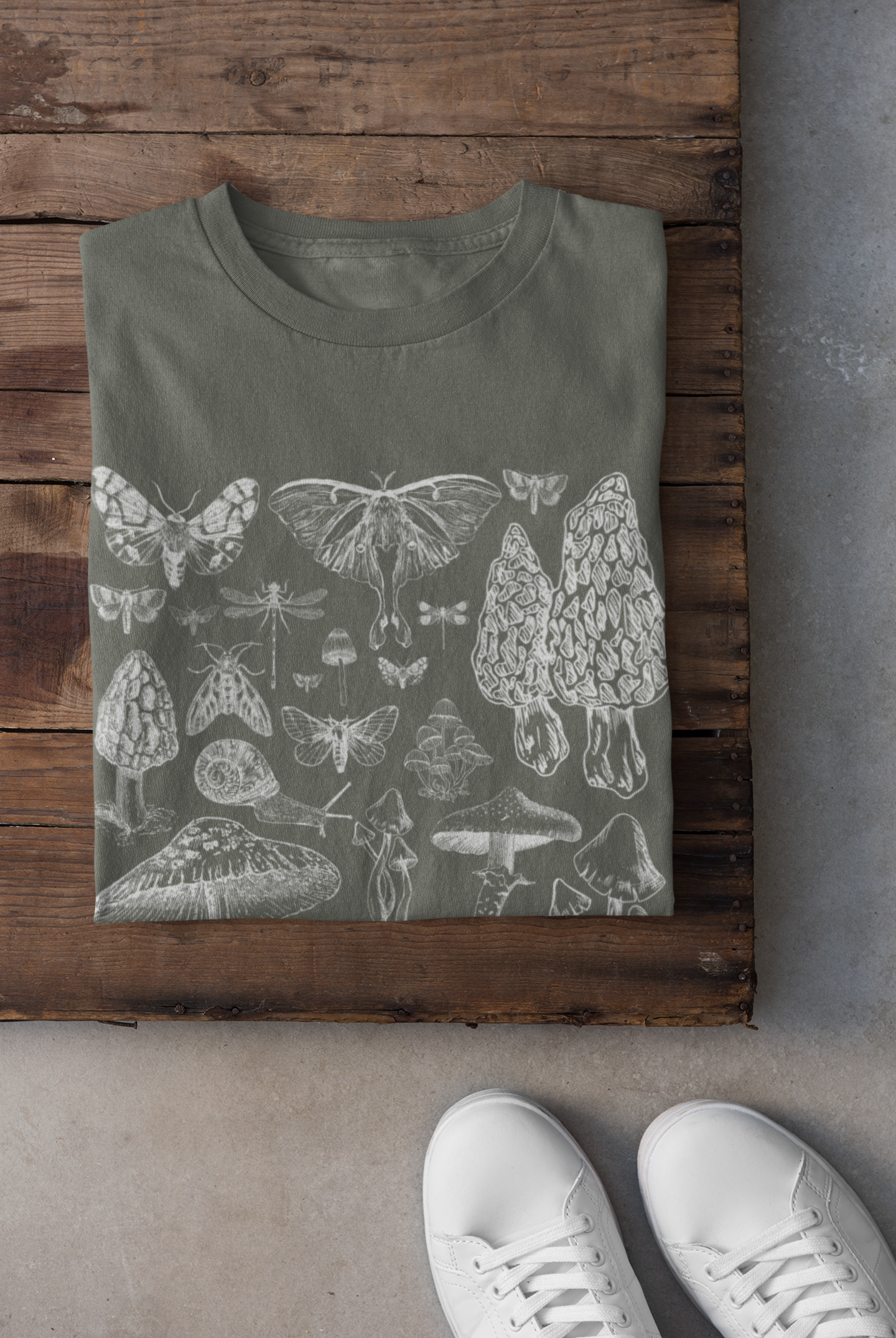 Cottagecore Moths and Mushrooms Shirt