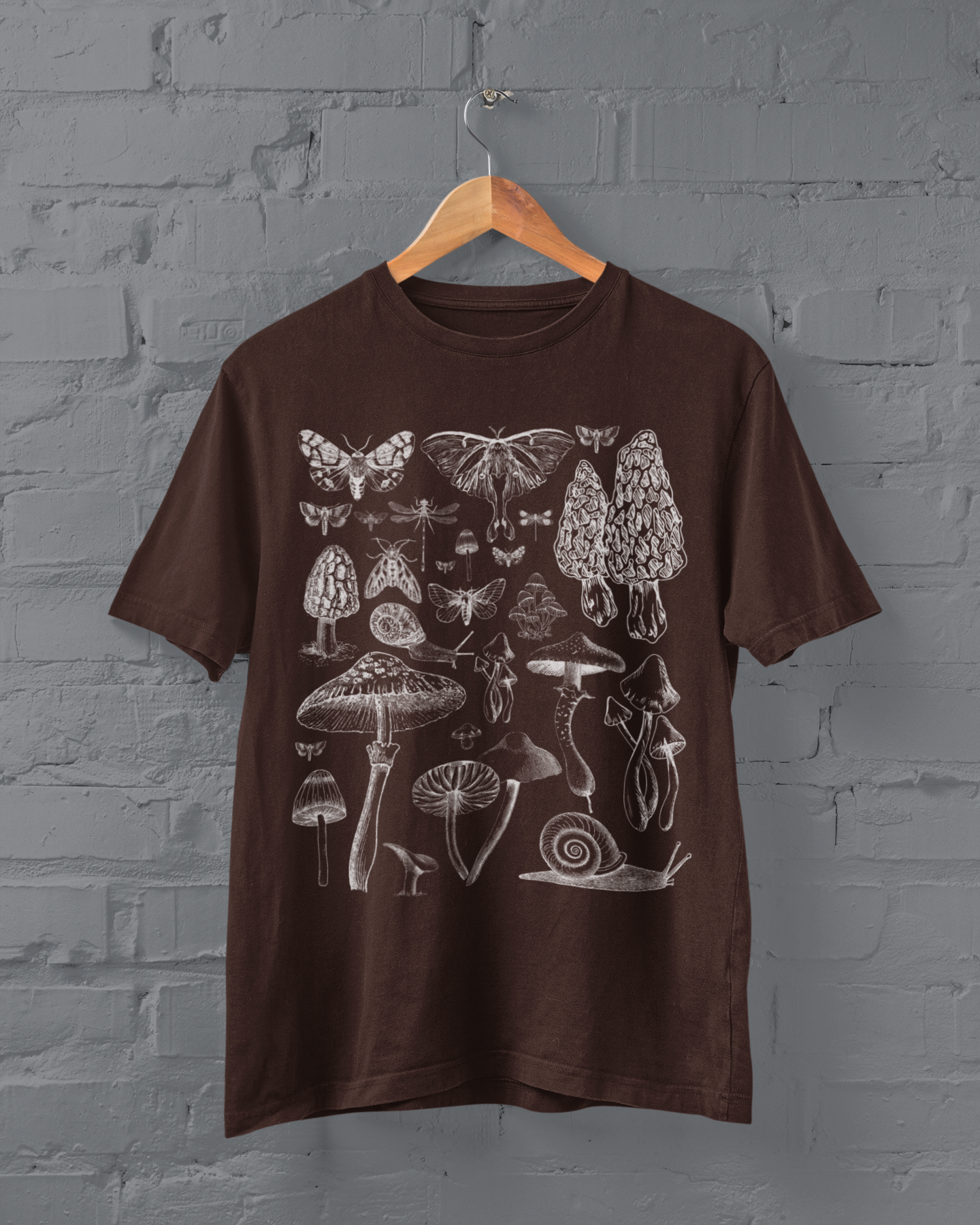 Cottagecore Moths and Mushrooms Shirt